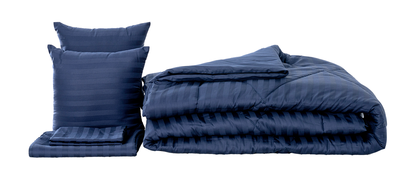 Azera Comforter Set Navy Blue