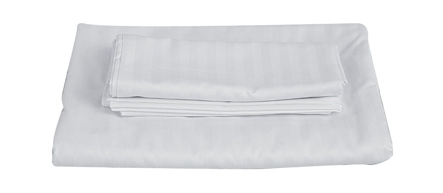 Yuvan Stripe White flat sheet 250 TC
